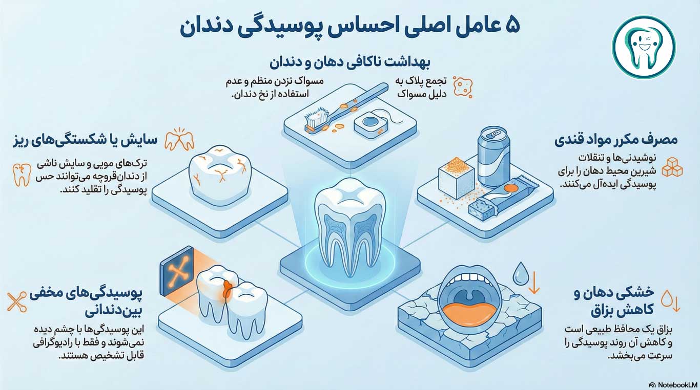 علل احساس پوسیدگی دندان